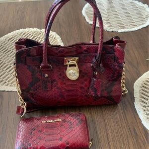 Michael Kors handbag and matching wallet